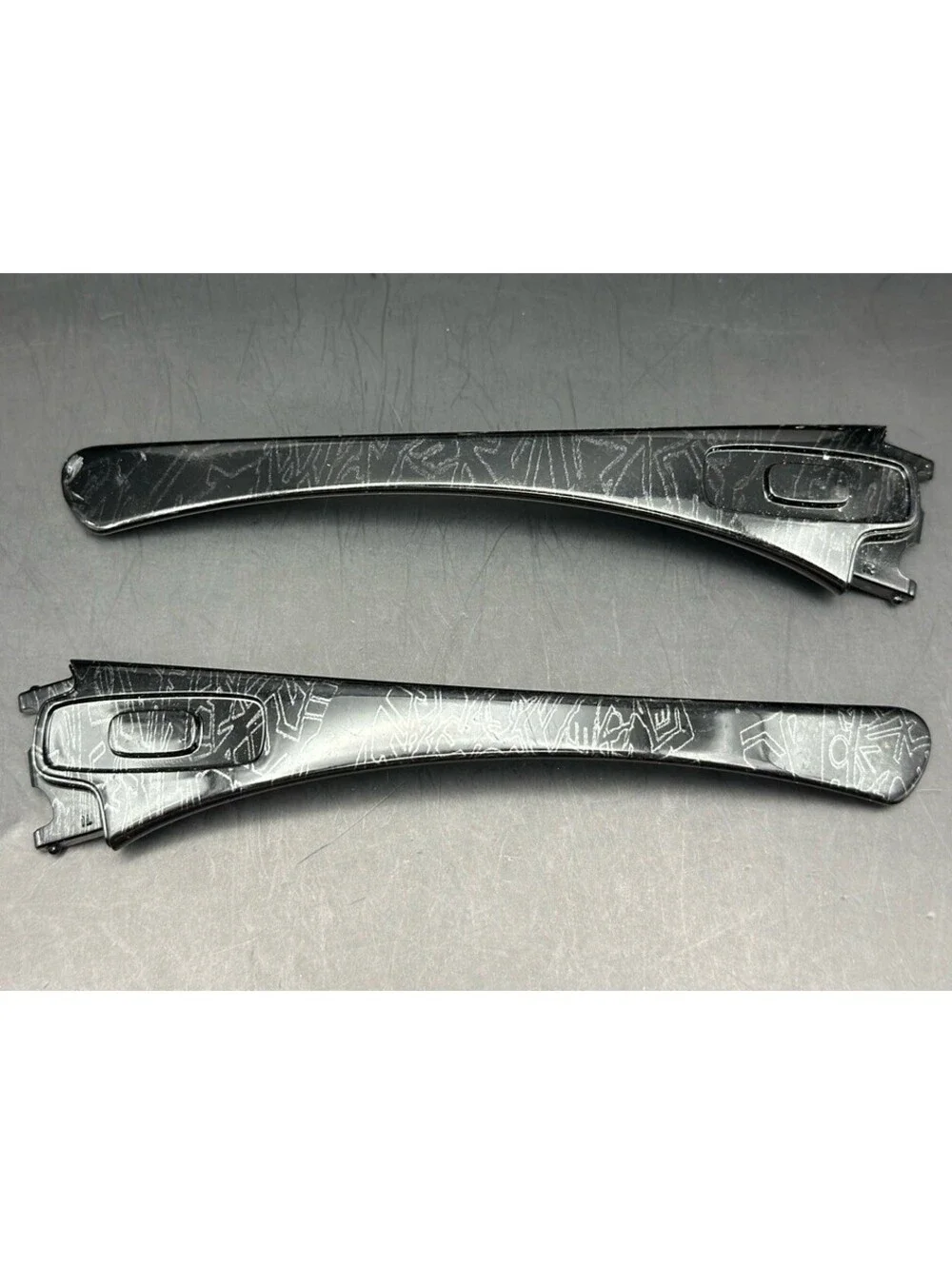 Oakley Antix Polished Black History Text OEM Replacement Arms